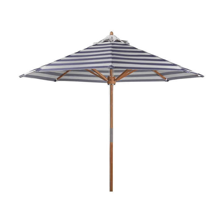 Hisshult parasol Ø270 cm - Blue stripe-teak - 1898