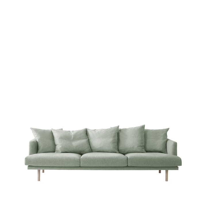 Sjövik sofa 3.5-seat - Bern 0345 green-White oiled oak legs - 1898