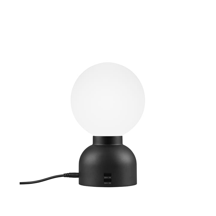 Pluggie table lamp - Black, opal glass - Ateljé Lyktan