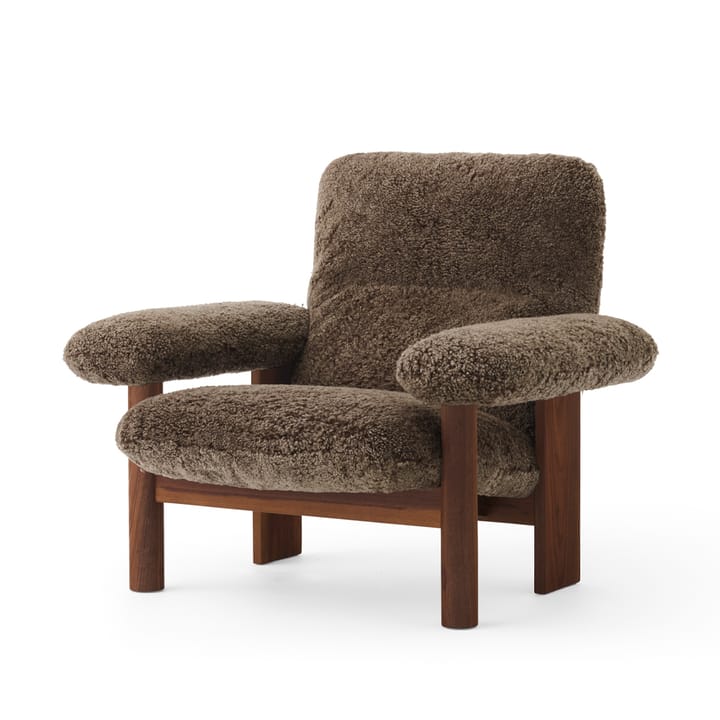 Brasilia armchair - Sheepskin root brown, walnut legs - Audo Copenhagen