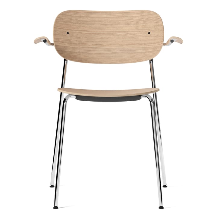 Co chair with armrest chromed legs - oak - Audo Copenhagen