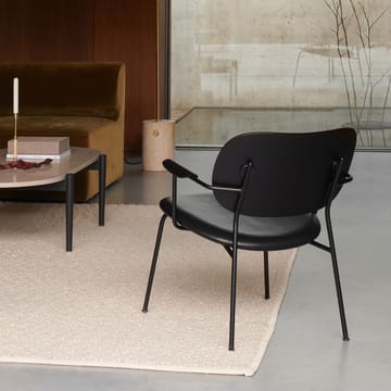 Co lounge chair - Leather dakar 0842 black, back & arm, dark stained oak, black legs - Audo Copenhagen