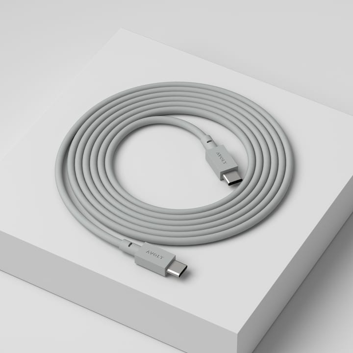 Cable 1 USB-C to USB-C charging cable 2 m - Gotland grey - Avolt