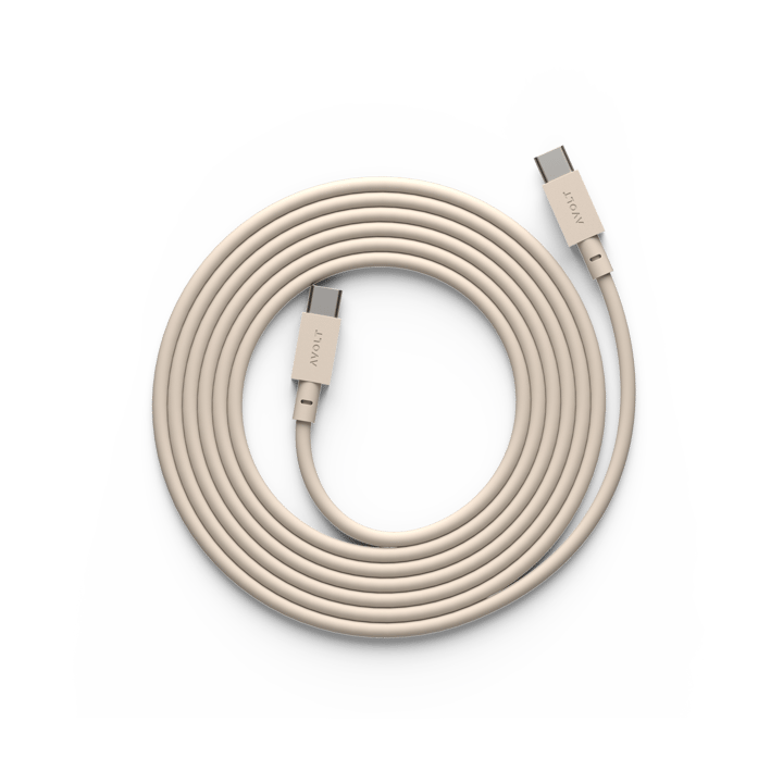 Cable 1 USB-C to USB-C charging cable 2 m - Nomad sand - Avolt