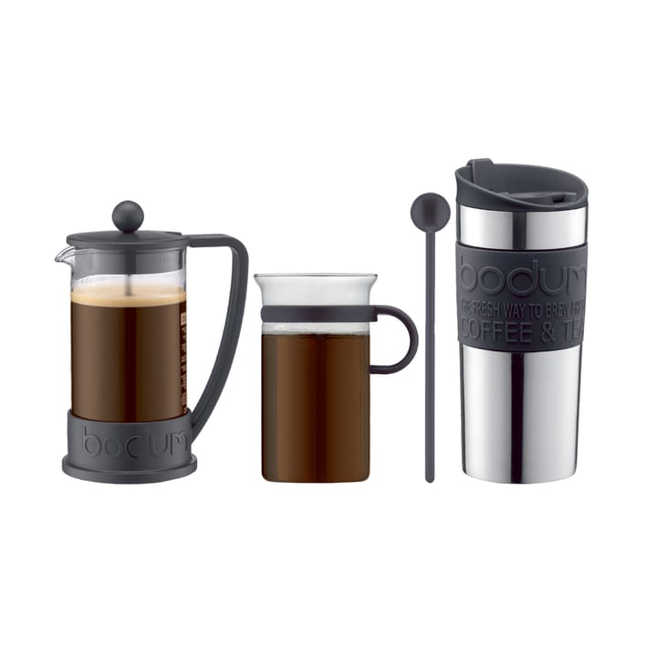 Coffee set with coffee press. cup. Travel mug and spoon - Black - Bodum