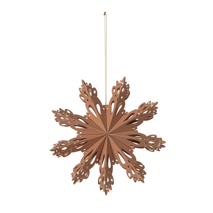 Snowflake Christmas decoration Indian tan - Ø15 cm - Broste Copenhagen