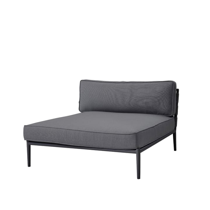 Conic modular sofa - Cane-Line airtouch grey, daybed, incl. cushions - Cane-line