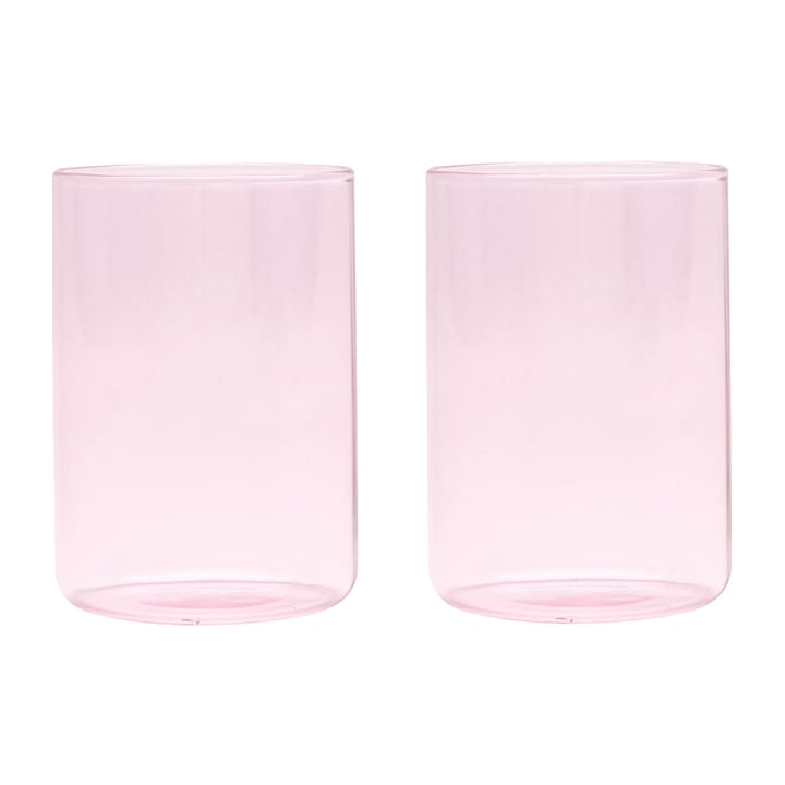 Design Letters favourite glass 35 cl 2 pack - Pink - Design Letters