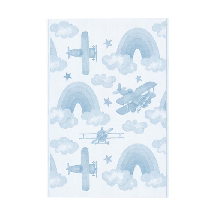 Airplane baby blanket 72x105 cm - Blue - Ekelund Linneväveri