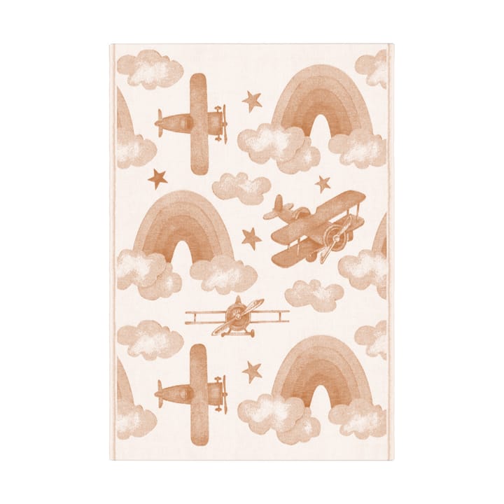 Airplane baby blanket 72x105 cm - Brown - Ekelund Linneväveri