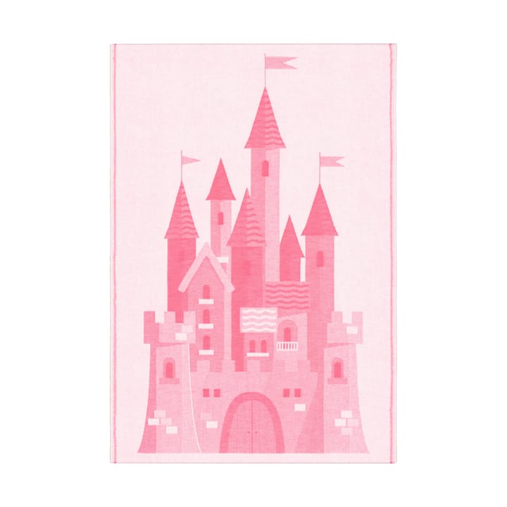 Castle baby blanket 72x105 cm - Pink - Ekelund Linneväveri