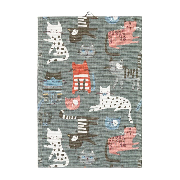 Katter kitchen towel 35x50 cm - grey - Ekelund Linnev�äveri