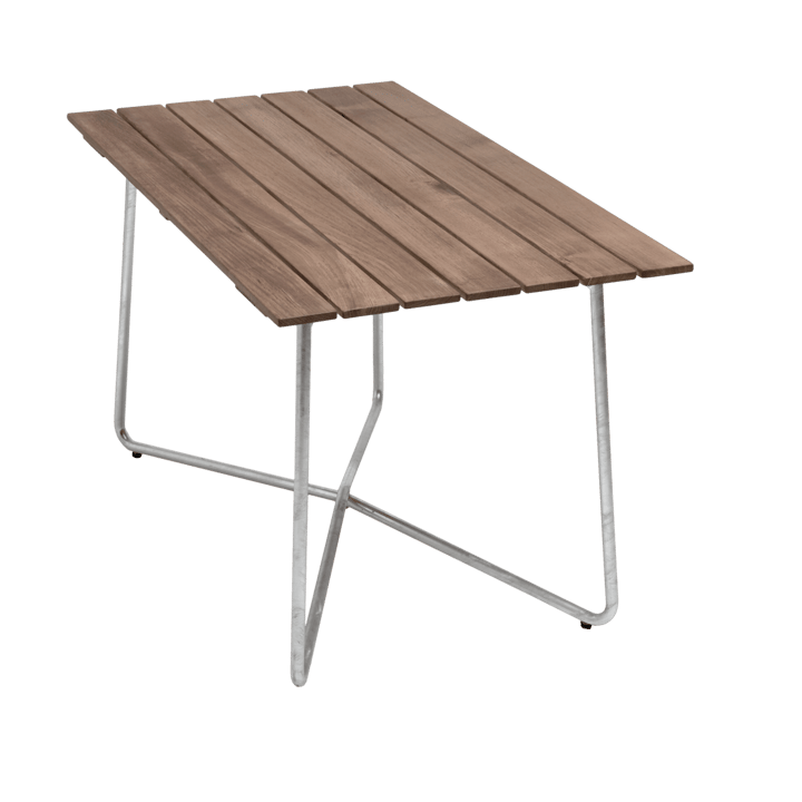 B25A table - Teak-hot-dip galvanized stand - Grythyttan Stålmöbler