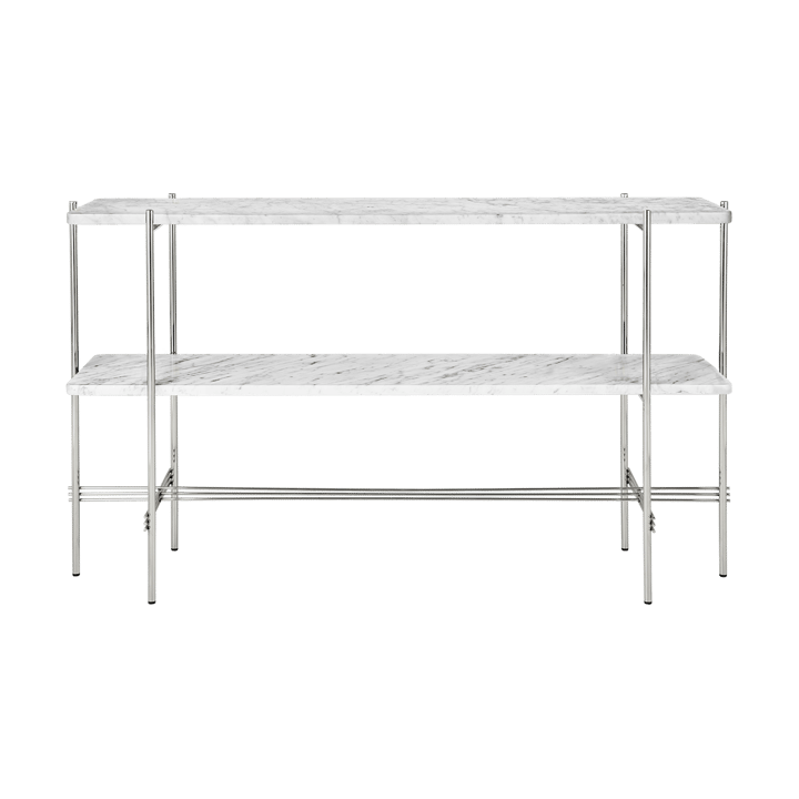 TS Console table 120x30x72 cm - White carrara marble-steel - GUBI