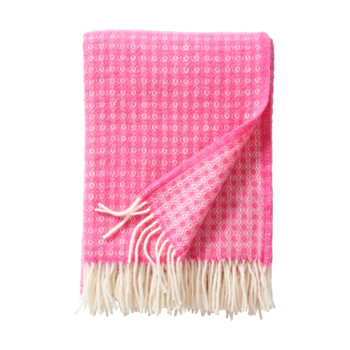 Loop Wool throw 130x200 cm - Hot pink - Klippan Yllefabrik