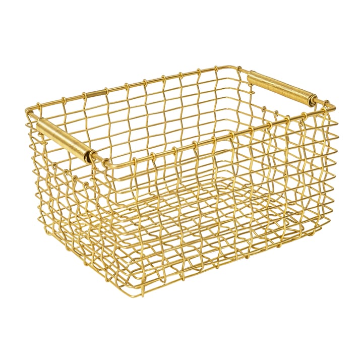 Rectangular 15 storage basket - brass - KORBO