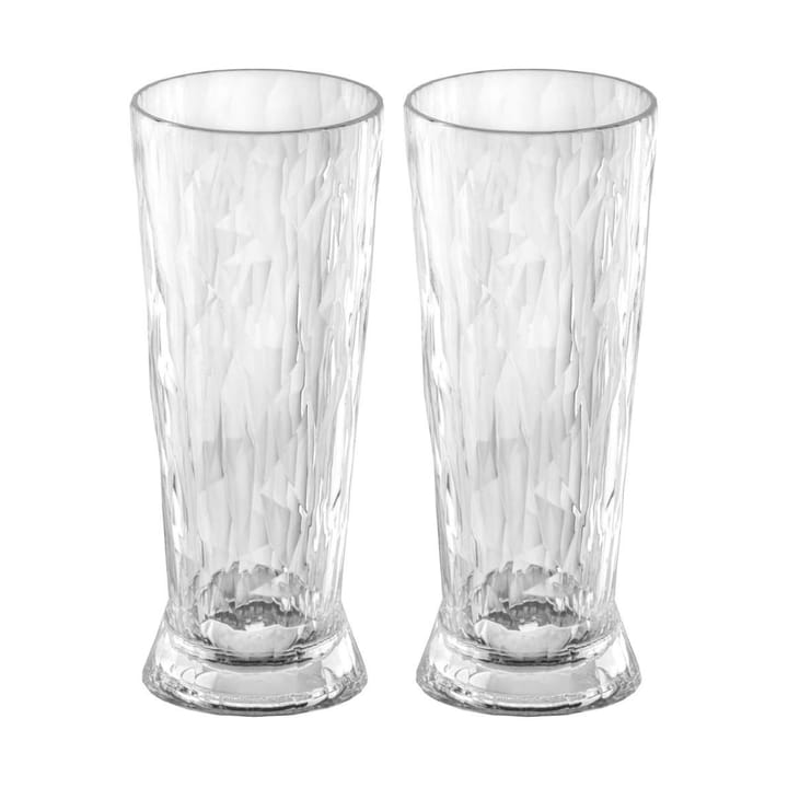 Club No. 10 beer glass plastic 30 cl 2-pack - Crystal clear - Koziol