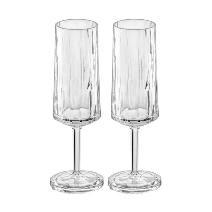 Club No. 14 champagne glass plastic 10 cl 2-pack - Crystal clear - Koziol
