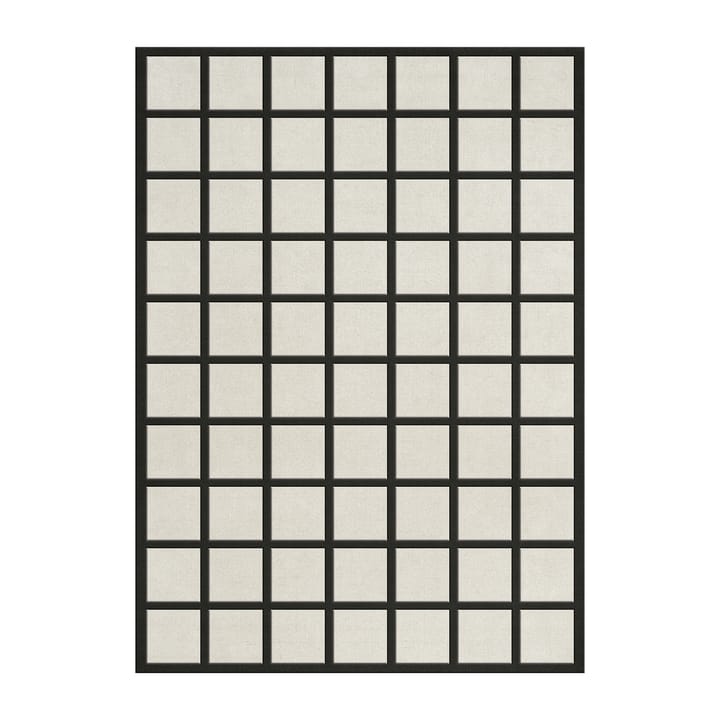 Avenue Checked Bone wool carpet - White. 250x350 cm - Layered