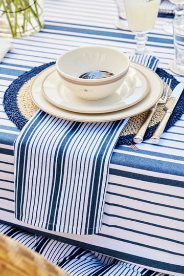 Striped Organic Cotton tablecloth 150x350 cm - Navy - Lexington