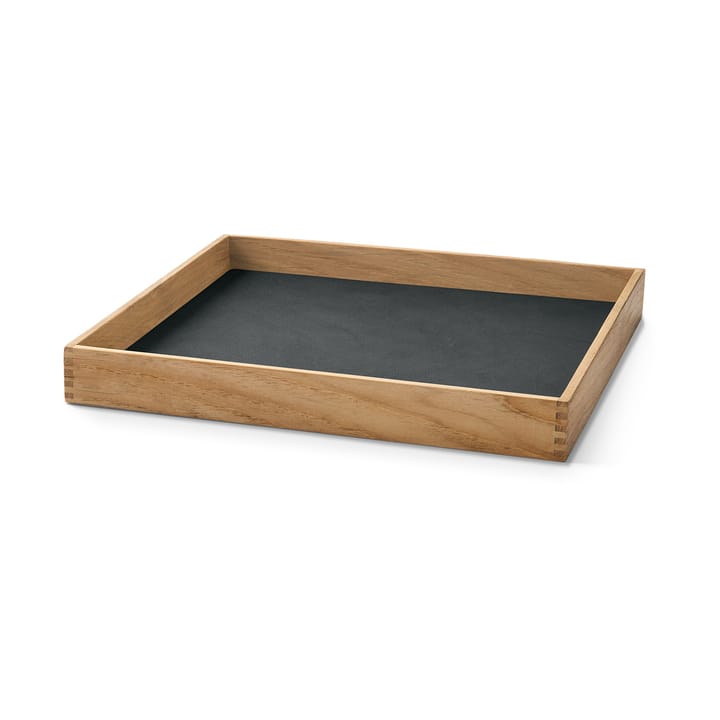 Even teak tray square S - Nupo anthracite - LIND DNA