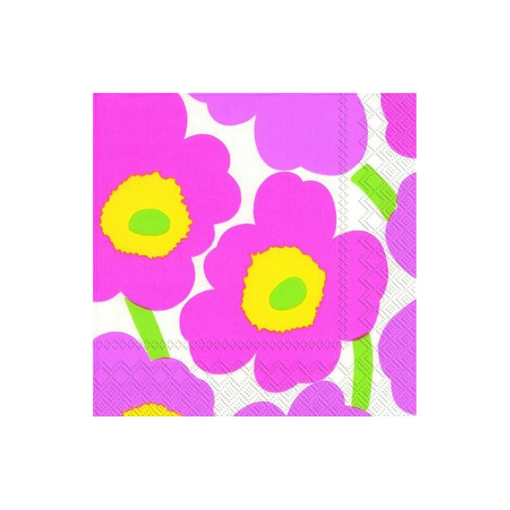 Unikko napkin 33x33 cm 20-pack - pink - Marimekko