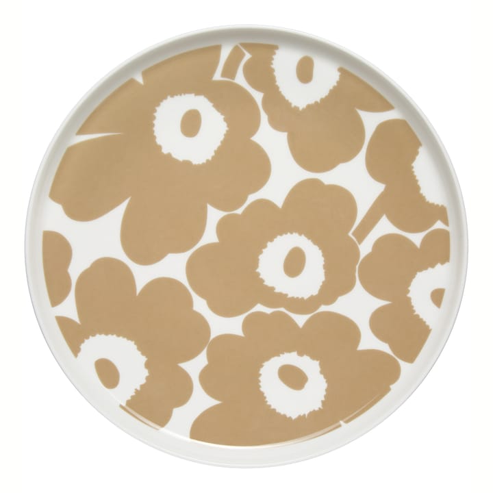 Unikko plate beige-white - Ø25 cm - Marimekko