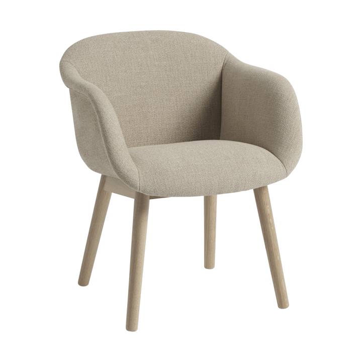 Fiber Soft Armchair with wooden legs - Ecriture 240/Oak - Muuto