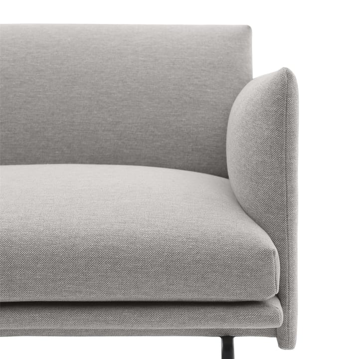 Outline sofa 3-seat fabric - Clay 12-Black - Muuto