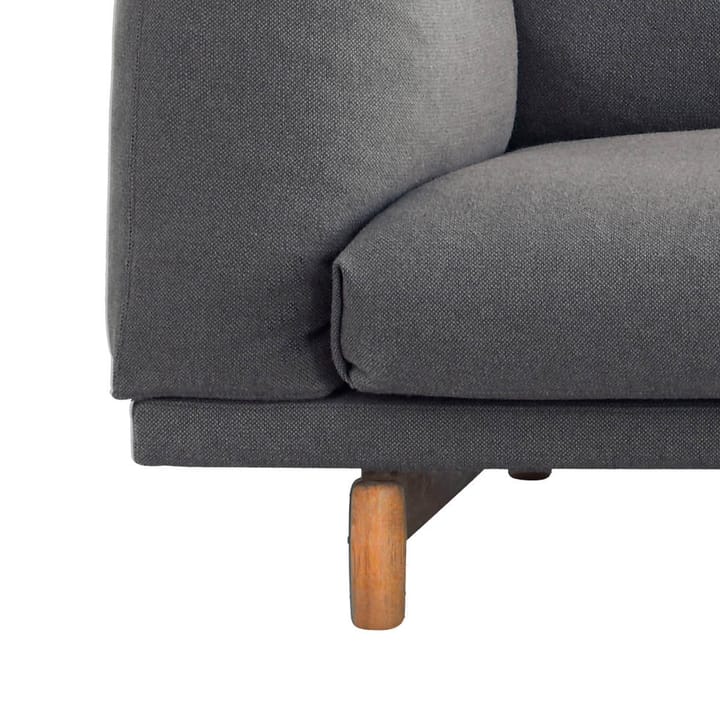 Rest sofa - 3-seat fabric vancouver 14 light grey. oak legs - Muuto