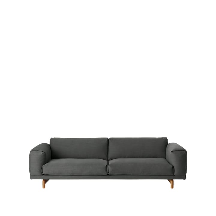Rest sofa - 3-seat-remix 163 grey-oak legs - Muuto
