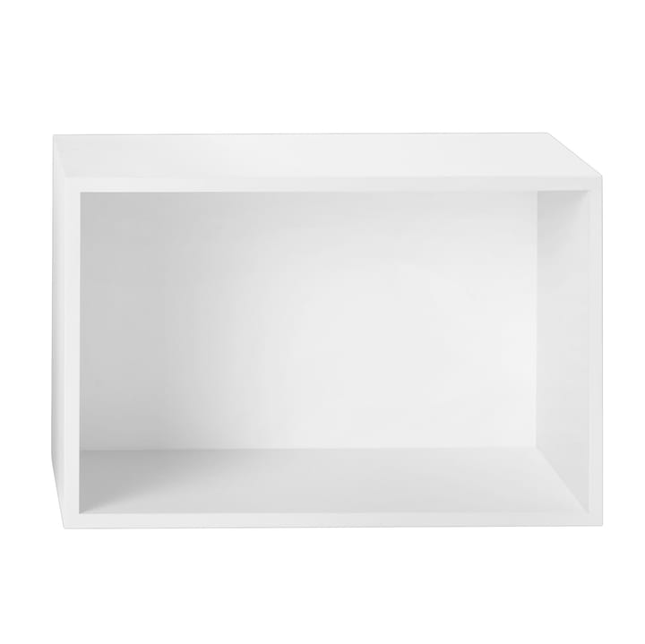 Stacked 2.0 shelving with back plate, large - white - Muuto