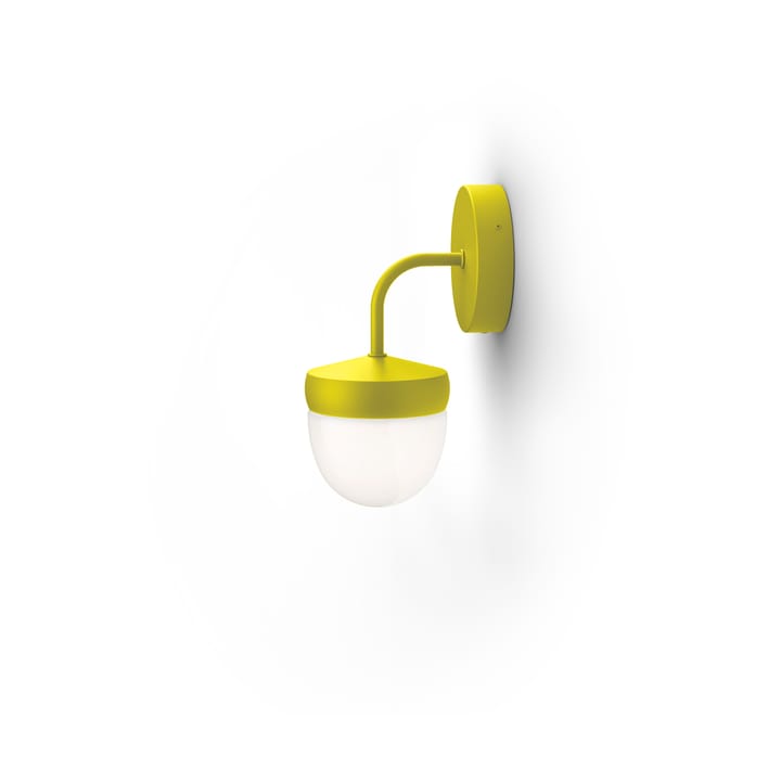 Pan wall lamp frosted 10 cm - Yellow - Noon