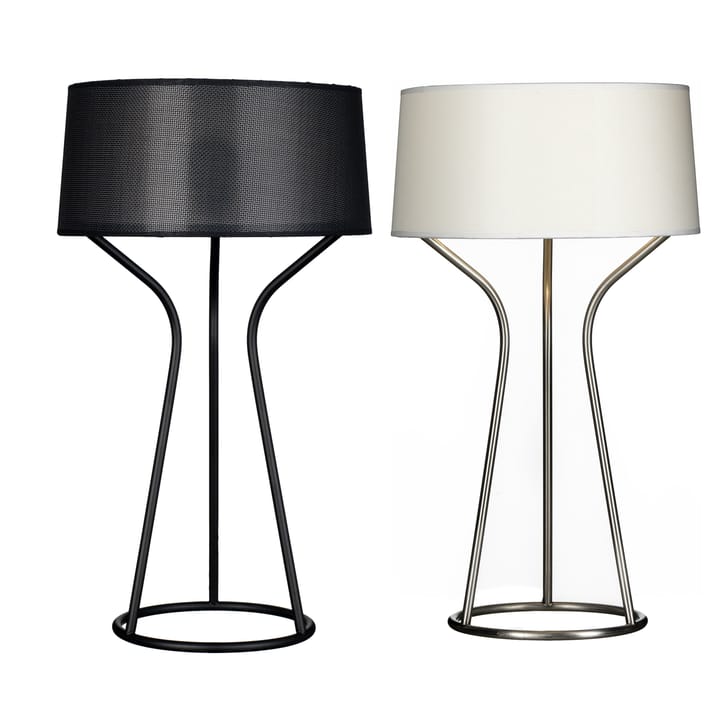 Aria table lamp - black-lacquered, black shade - Örsjö Belysning
