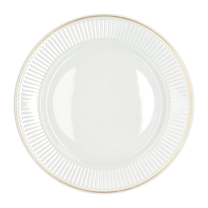 Plissé plate with gold edge Ø28 cm - White - Pillivuyt