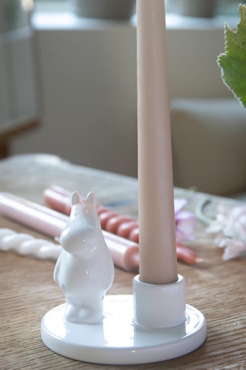 Moomin candle holder ceramic - White - Pluto Design