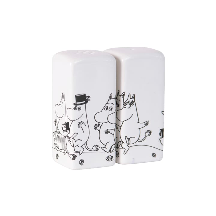Moomin family salt and pepper shakers - white - Pluto Design