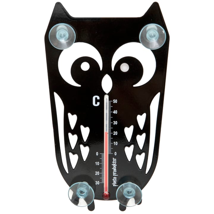 Owl thermometer - black - Pluto Design