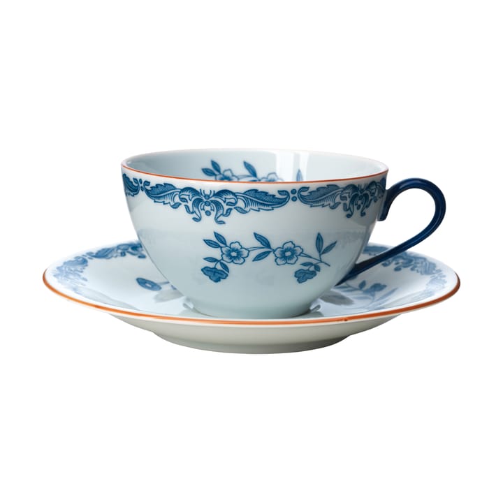Ostindia cup with saucer 27 cl gift wrap - Blue-white - Rörstrand