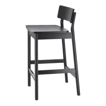 Horizon bar stool 87 cm - Black brushed oak - Scandi Living