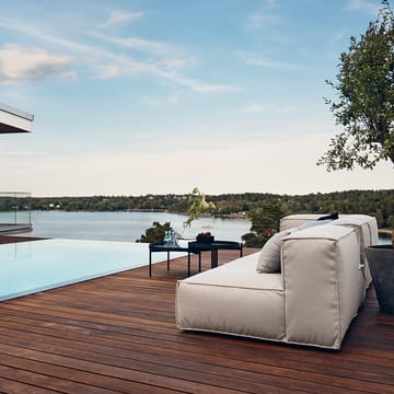 Asker modular sofa - Sunbrella Sling taupe beige, foot stool - Skargaarden