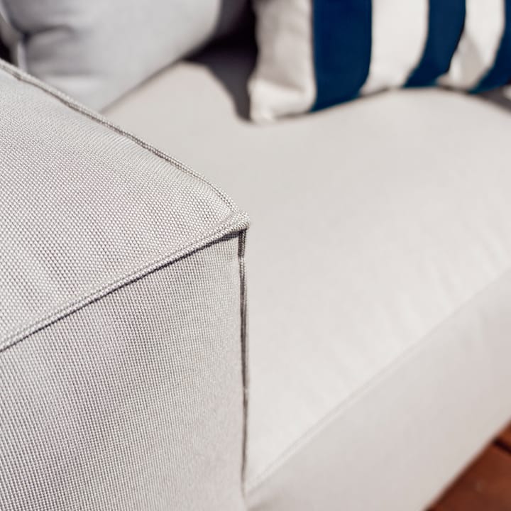 Asker modular sofa - Sunbrella Sling taupe beige, foot stool - Skargaarden