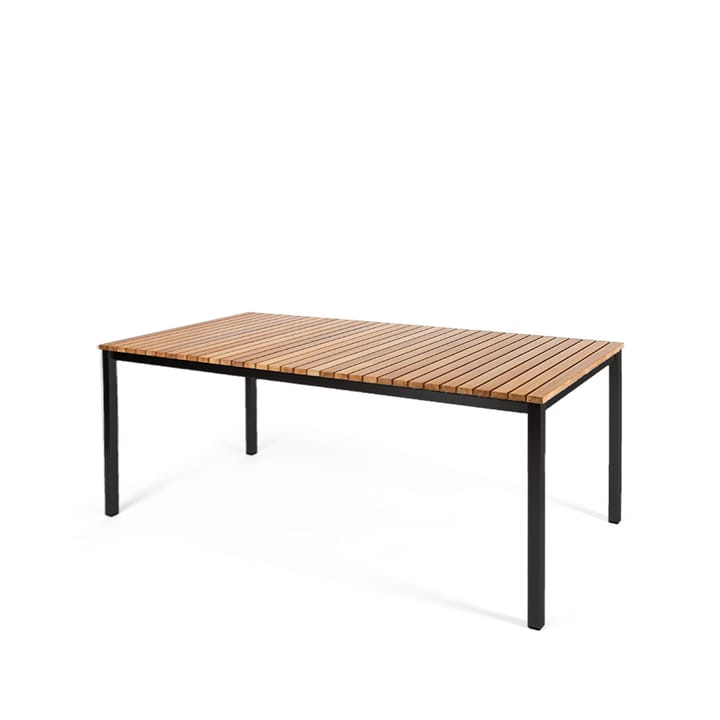Häringe dining table - Teak, large, black steel frame - Skargaarden