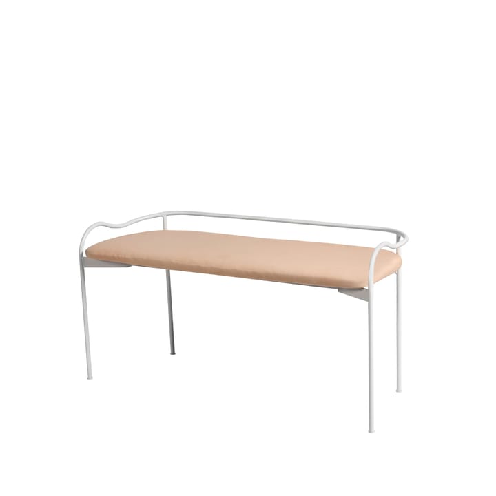 Bubble bench - White. brown leather - SMD Design