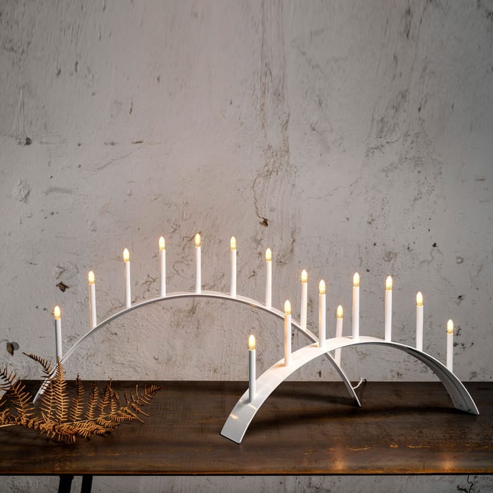 Spica Bow 7 Advent candle holder - White, led - SMD Design