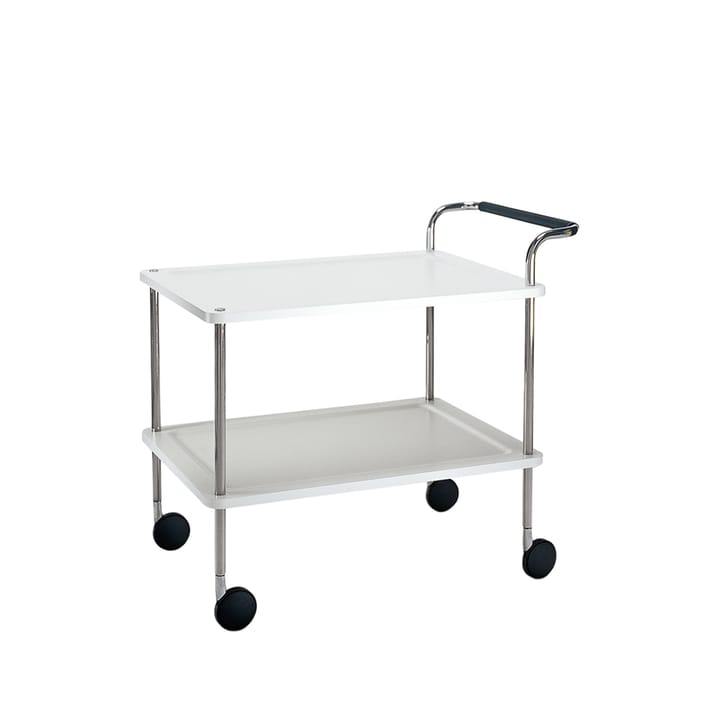 Trolley Square serving trolley - White, chrome frame - SMD Design