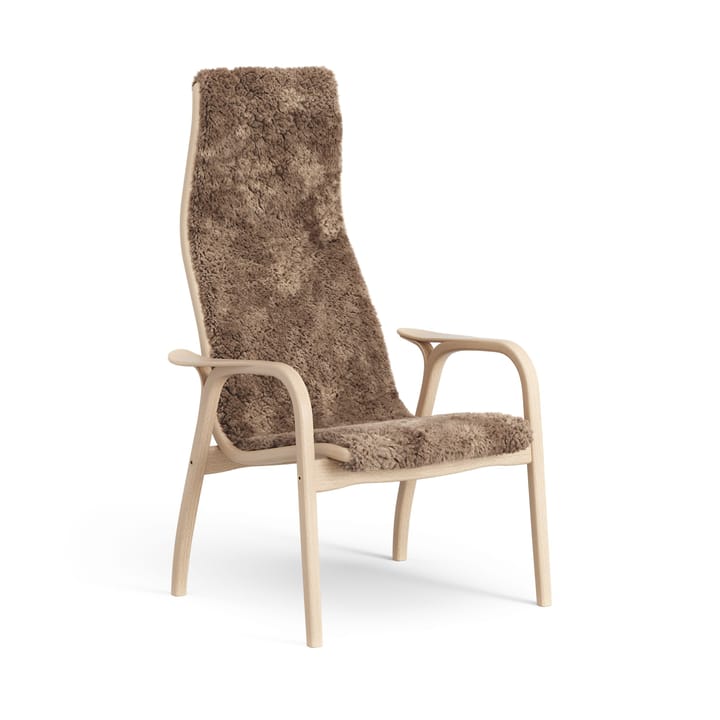 Lamini children's arm chair laquered beech/sheep skin - Sahara (nougat brown) - Swedese