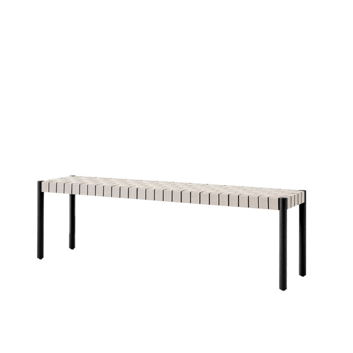 Betty TK5 bench - Black. natural braided linen seat - &Tradition