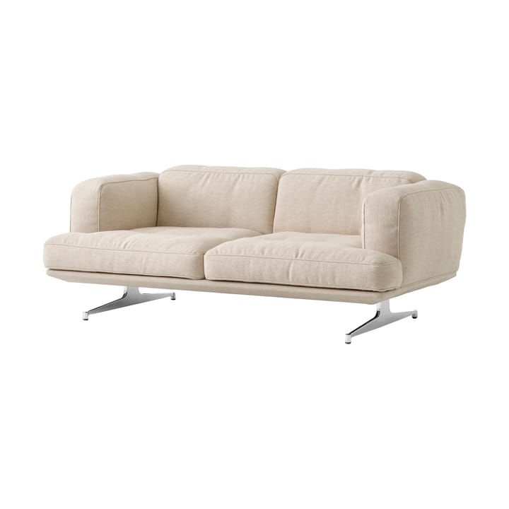 Inland AV22 sofa 2-seater - Clay 0011-polished aluminium - &Tradition