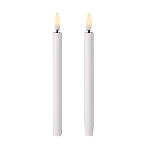 Uyuni LED Taper candle Mini white Ø1.3 cm 2-pack - 13,8 cm - Uyuni Lighting